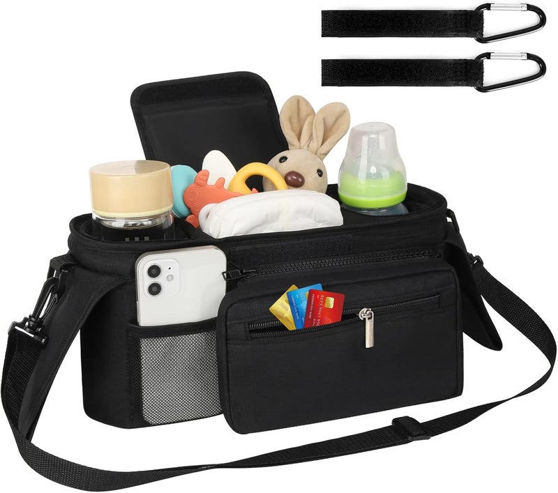 Accmor Universal Stroller Organizer with Insulated Cup Holder - Image 2